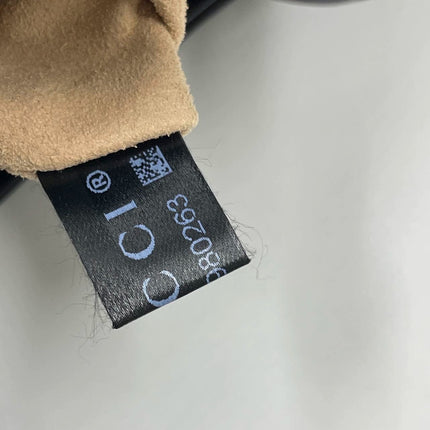 Gucci Jackie 1961 Black Leather Bag Small Piston Lock With Strap