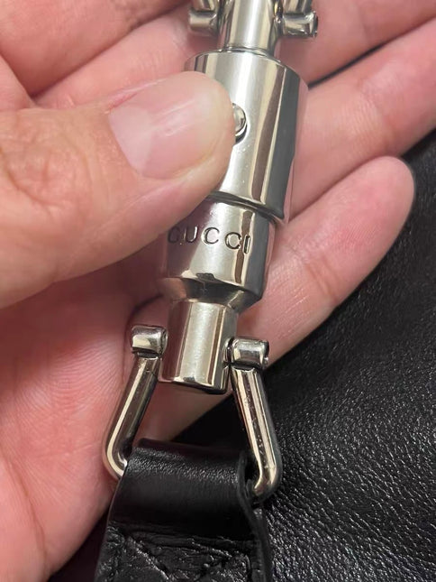 Gucci Jackie 1961 Large Black Calfskin Leather With Long Strap