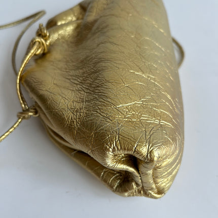 Bottega Veneta Pouch Mini Gold Lambskin Leather Crossbody Bag