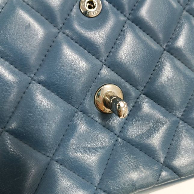 Chanel Classic Flap Jumbo Large Blue Lambskin Leather, 2012-2013