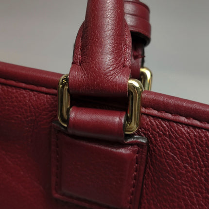 Loewe Amazona 36 Medium Burgundy Leather Dragon Lock Gold-tone Hardware