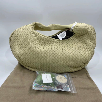 Bottega Veneta Belly Hobo Intrecciato Pale Yellow Large 50cm