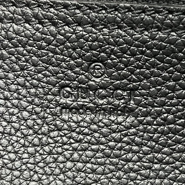 Gucci Jackie 1961 Black Large Pebbled Leather Shoulder Bag with Strap