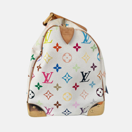 Louis Vuitton x Takashi Murakami Speedy 30 Lock White Multicolor
