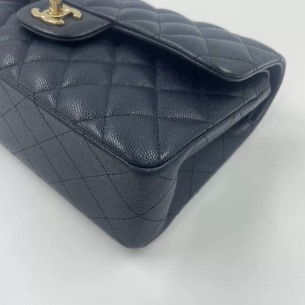Chanel Classic Flap Small Navy Caviar Leather Gold Hardware, 2021