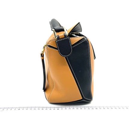 Loewe Puzzle Medium Tricolor Black Yellow Calfskin leather bag