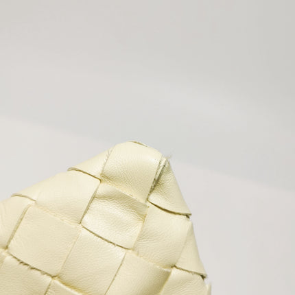 Bottega Veneta Hop Large Leather Pale Cream Yellow Hobo Bag
