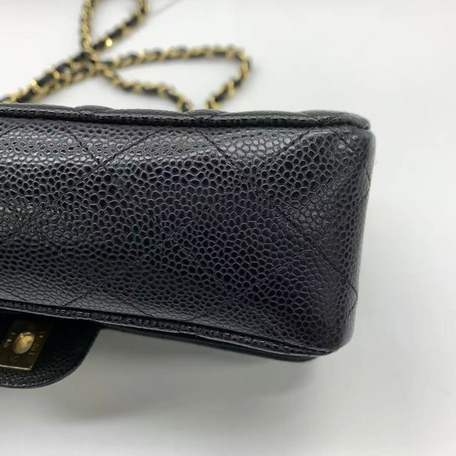 Chanel Classic Flap Medium 2014 Black Caviar Leather Gold Hardware