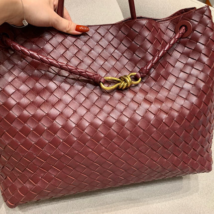 Bottega Veneta Andiamo Large Burgundy Handbag