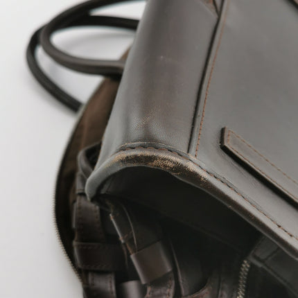 Loewe Amazona 44 in Brown Intrecciato Woven Calfskin Leather Travel Bag