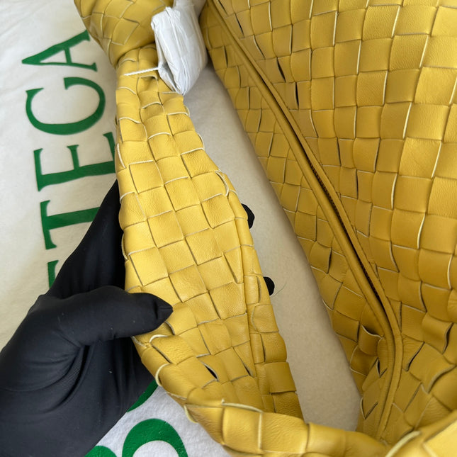 Bottega Veneta Jodie Small Yellow Lambskin Leather