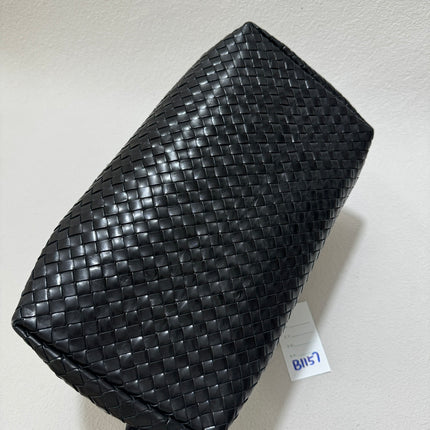 Bottega Veneta Roma Handbag Bag Intrecciato Nappa Leather Black Large 35cm