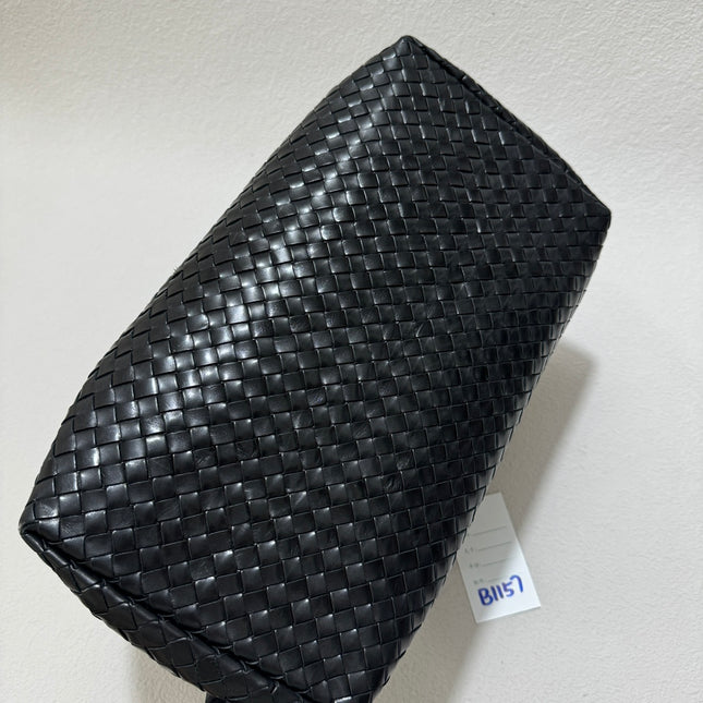 Bottega Veneta Roma Handbag Bag Intrecciato Nappa Leather Black Large 35cm