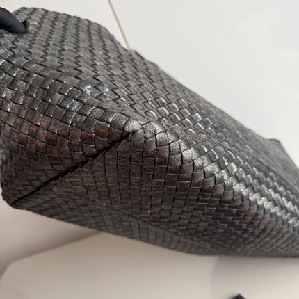 Bottega Veneta Cabat Maxi Intreccio Leather Tote Bag Metallic 50cm
