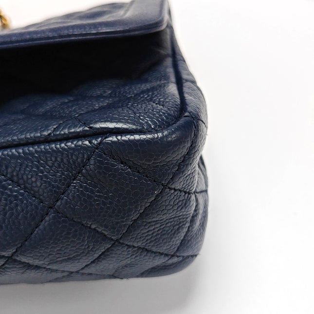 Chanel Paris Limited Medium Navy Caviar Leather Gold Hardware 2015-16