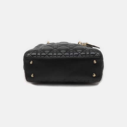 Lady Dior Small My Abcdior Black Lambskin Leather