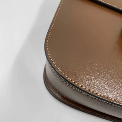 Gucci 1955 Horsebit Shoulder Bag Caramel Brown Small Leather