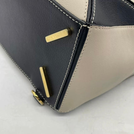 Loewe Puzzle Medium Tricolor Black Yellow Calfskin leather bag