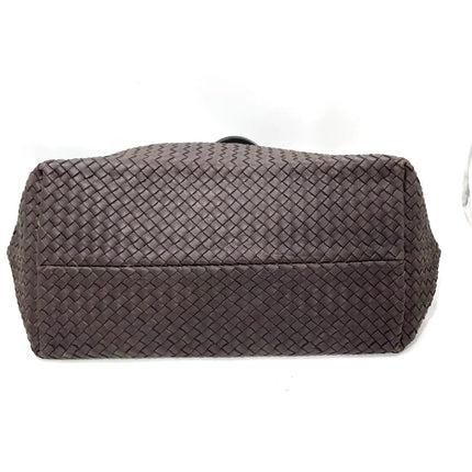 Bottega Veneta Cabat Tote Intreccio Leather Dark Chocolate Brown 40cm