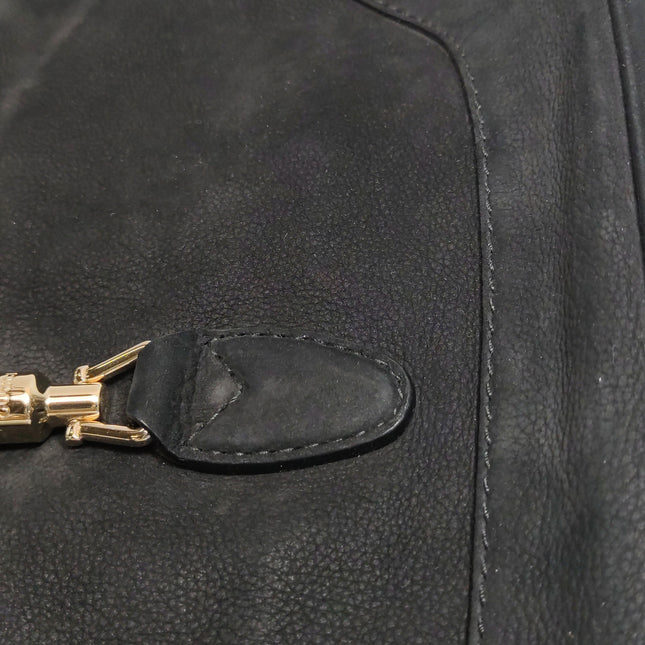 Gucci Jackie 1961 Medium Black Suede Leather Bag