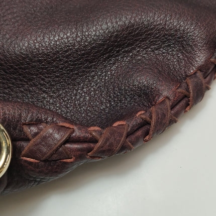 Gucci Jackie Soft Large Brown Leather Shoulder Bag With Strap