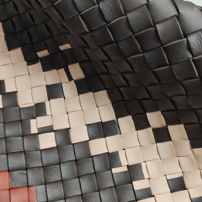 Bottega Veneta Cabat Tote Intreccio Leather Multicolor Brown Burgundy Beige 42cm