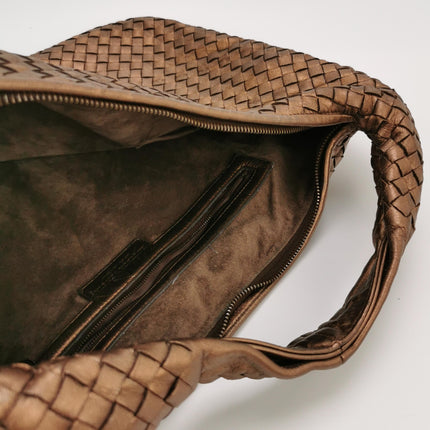 Bottega Veneta Veneta Hobo Metallic Copper Leather Large 47cm