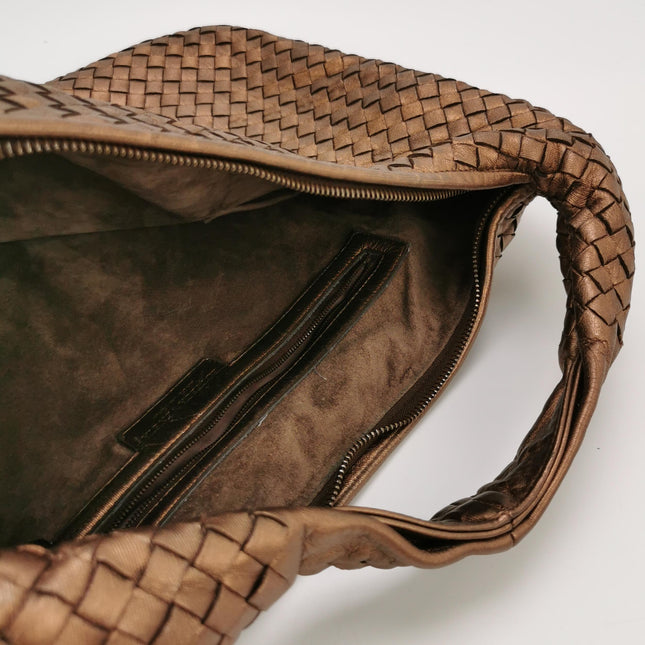 Bottega Veneta Veneta Hobo Metallic Copper Leather Large 47cm