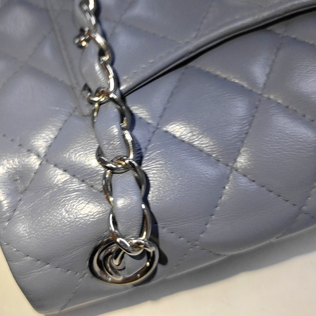 Chanel Classic Flap Rectangular Mini Ash Blue Lambskin, 2012