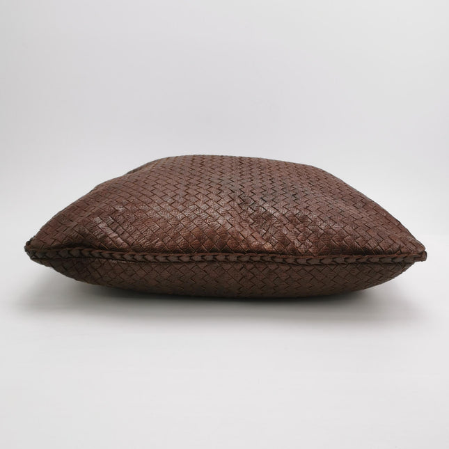 Bottega Veneta Veneta Hobo Maxi Dark Brown Calfskin Leather 52cm