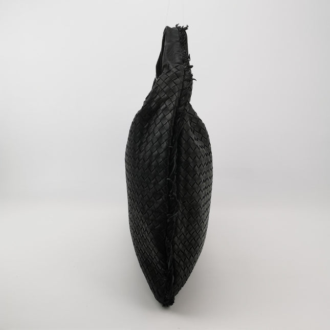 Bottega Veneta Veneta Hobo Maxi Black Tiny Fringes Leather 51cm