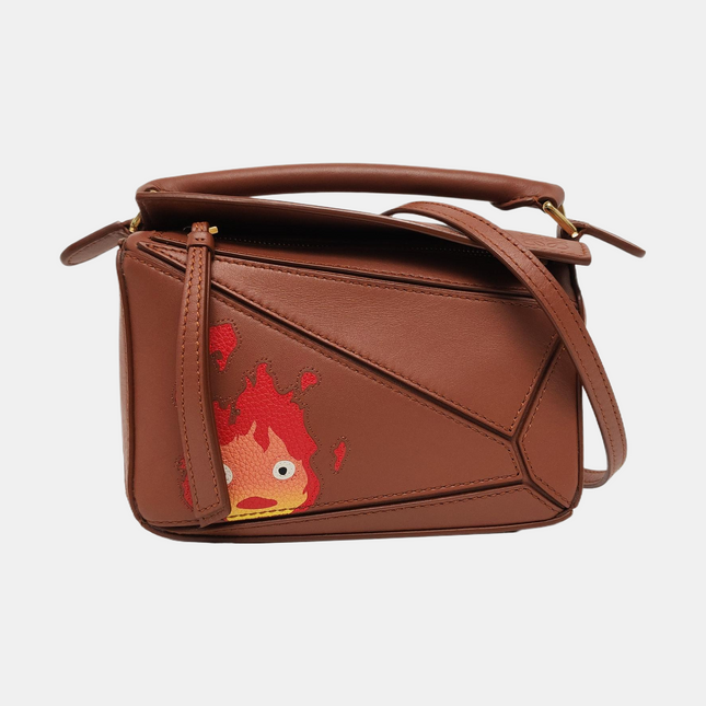 Loewe x Howl's Moving Castle Studio Ghibli Collection Puzzle Calcifer Mini Tan Brown