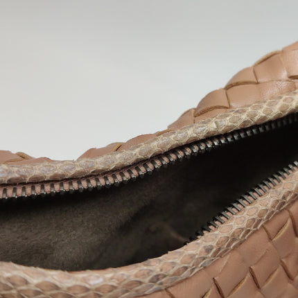 Bottega Veneta Hobo Bag Leather Beige Small 40cm Butterfly Cutout