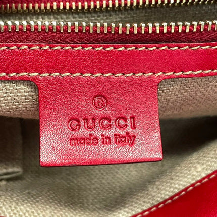 Gucci Jackie Vintage Bouvier Hobo Red Leather with Web Accent