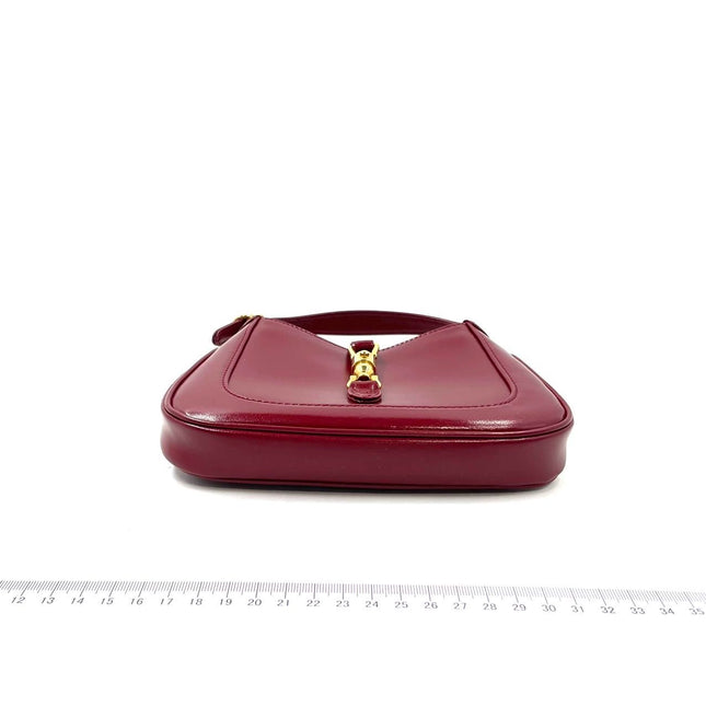 Gucci Jackie 1961 Mini Red Burgundy Leather Bag