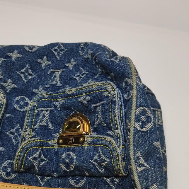 Louis Vuitton Blue Denim Neo Speedy Boston Bag