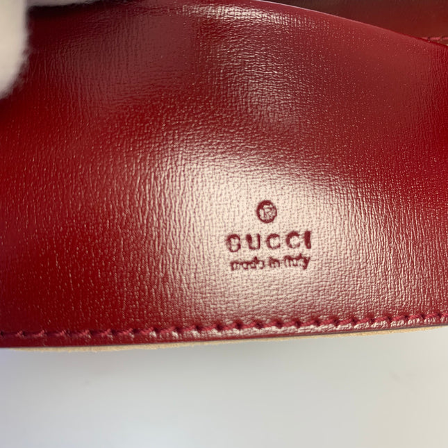 Sold Gucci Jackie 1961 Mini Burgundy Leather Bag with Adjustable Strap