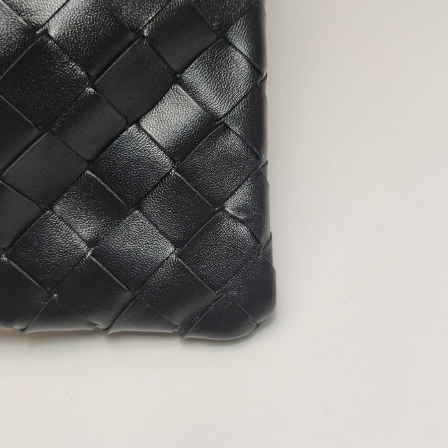 Bottega Veneta Dustbag Black Intrecciato Leather Shoulder Bag