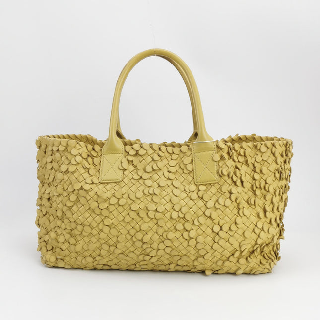 Bottega Veneta Cabat Limited Poussin Paillettes Tote Yellow