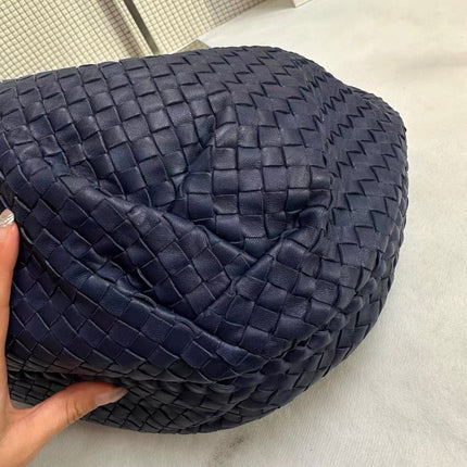 Bottega Veneta Belly Hobo Intrecciato Leather Navy Large 45