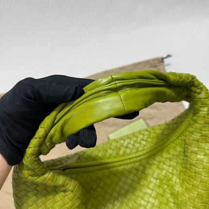 Sold Bottega Veneta Hobo Bag Large Leather Mela Green 47cm