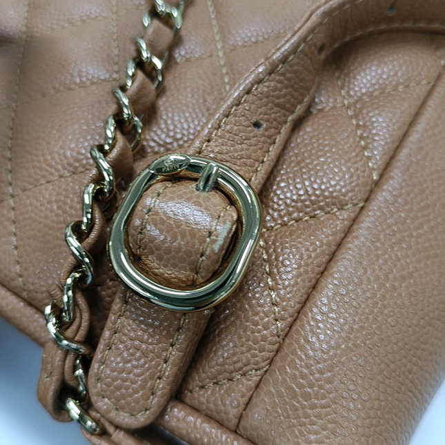Sold Chanel 23P Small Duma Backpack Caramel Tan Caviar Leather
