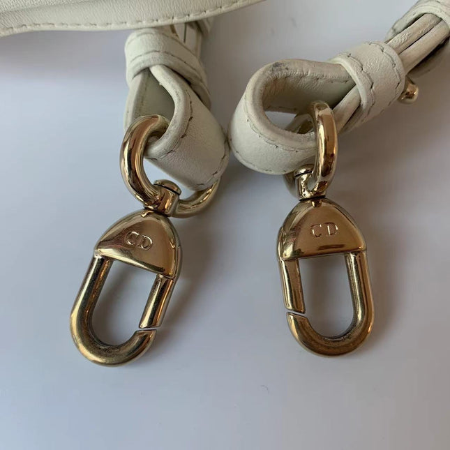 Sold Lady Dior Small My Abcdior White Ecru Lambskin Cannage Leather
