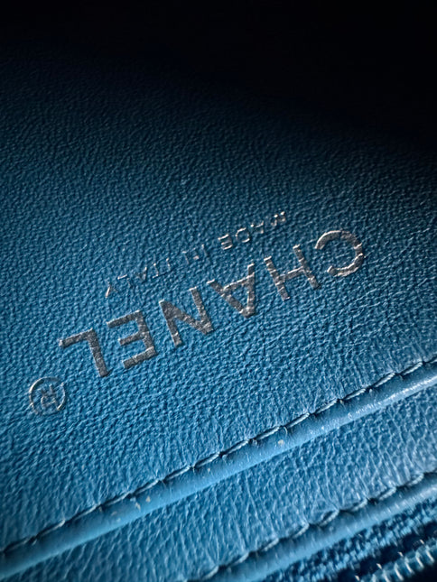 Chanel Classic Flap Rectangular Mini Blue Caviar Leather