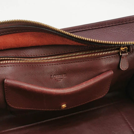 Sold Loewe Amazona 29 in Burgundy Calfskin Leather and Gold-tone Hardware