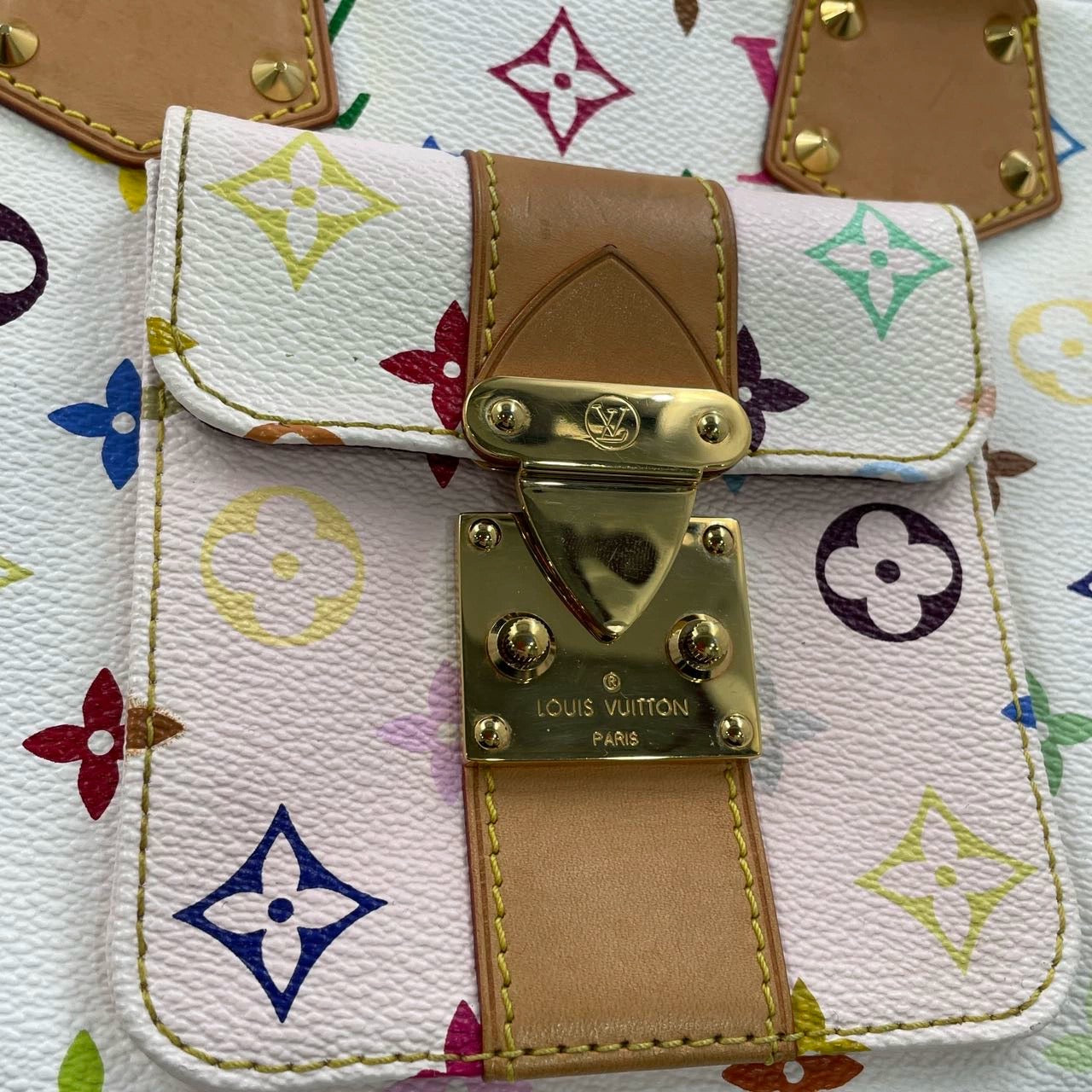 Louis Vuitton x Takashi Murakami Speedy 30 Lock White Multicolor