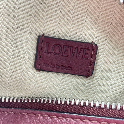 Sold Loewe Puzzle Mini Burgundy Calfskin Leather Crossbody Bag