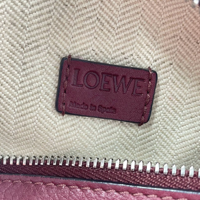 Sold Loewe Puzzle Mini Burgundy Calfskin Leather Crossbody Bag