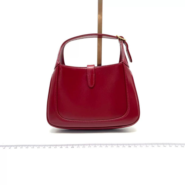 Gucci Jackie 1961 Mini Red Burgundy Leather Bag