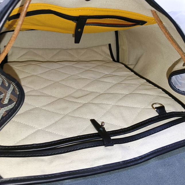 Goyard Alpin Backpack Medium Black Goyard and Leather